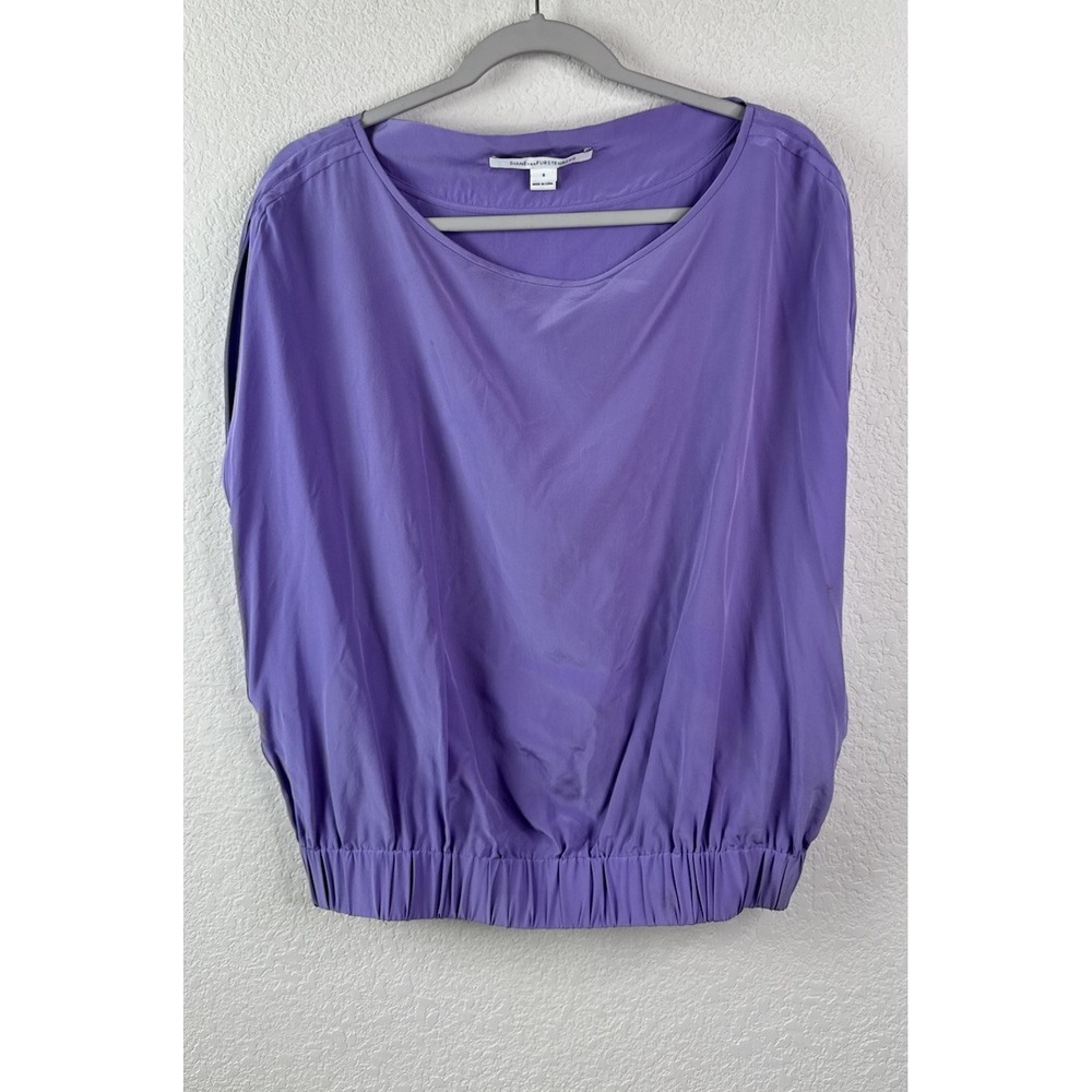 Diane von Furstenberg 100% Silk Sleeveless Blouse Top Women's 8‎ Relaxed Artsy